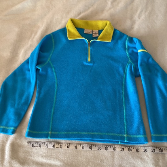LL Bean poly quarter zip fleece - girls S/8 - Picture 3 of 9